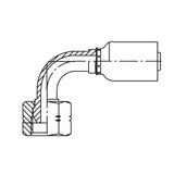 Female BSP Parallel Pipe - Swivel - 90 Elbow (60 Cone) - 56 Series Fittings